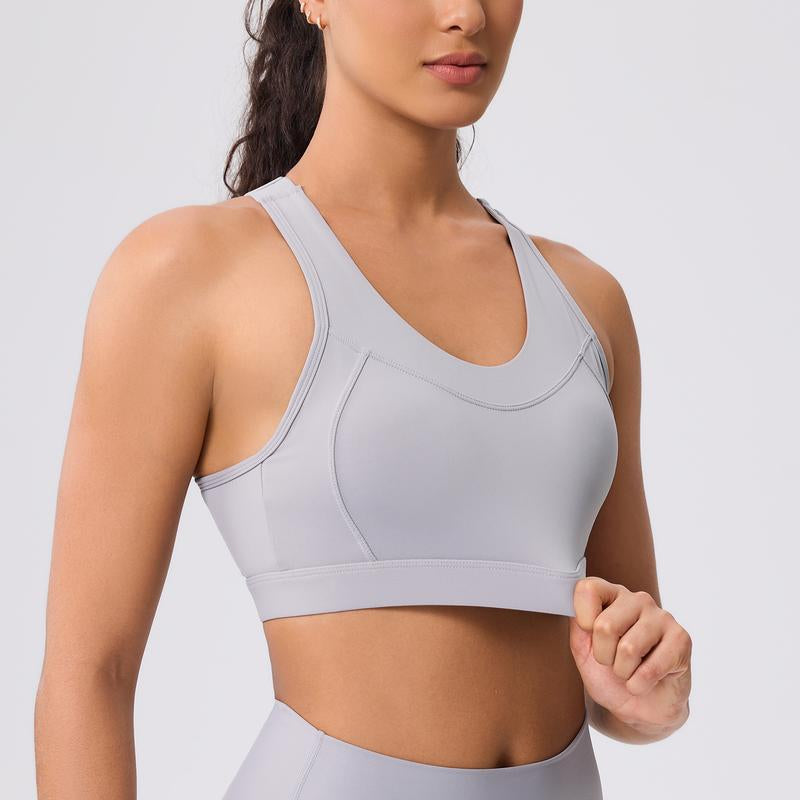 High Impact Sports Bra for Women β High Support Molded Cups, Adjustable Straps & Back Closure, Cross, Workout & Running Bra