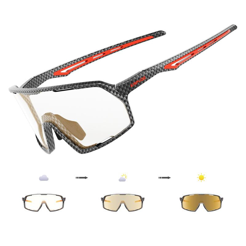 Kapvoe New Photochromic Sunglasses Outdoor Bike Cycling Glasses Men Women MTB Road Bicycle Sports Mountaineering UV400 Goggles