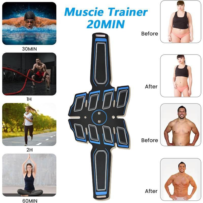 Fitness Belt Abs Stimulator Muscle Training Fitness Workout Equipment Ab Core Toner Belt for Abdominal/Arm/Leg for Home Use