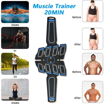 Fitness Belt Abs Stimulator Muscle Training Fitness Workout Equipment Ab Core Toner Belt for Abdominal/Arm/Leg for Home Use