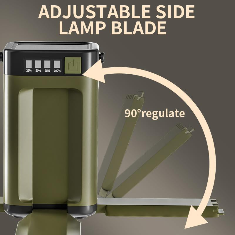Folding 4-Leaf Solar Camping Light - Leaf Solar Camping Lantern and Flashlight - Portable Camping Light, Usb-C/Sun Rechargeable, 6 Modes, Splash Proof, Outdoor Emergency Light, Hiking, Power Outage