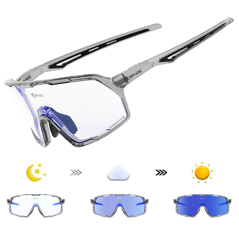 Kapvoe New Photochromic Sunglasses Outdoor Bike Cycling Glasses Men Women MTB Road Bicycle Sports Mountaineering UV400 Goggles