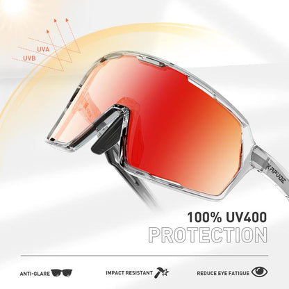 Kapvoe New Photochromic Sunglasses Outdoor Bike Cycling Glasses Men Women MTB Road Bicycle Sports Mountaineering UV400 Goggles