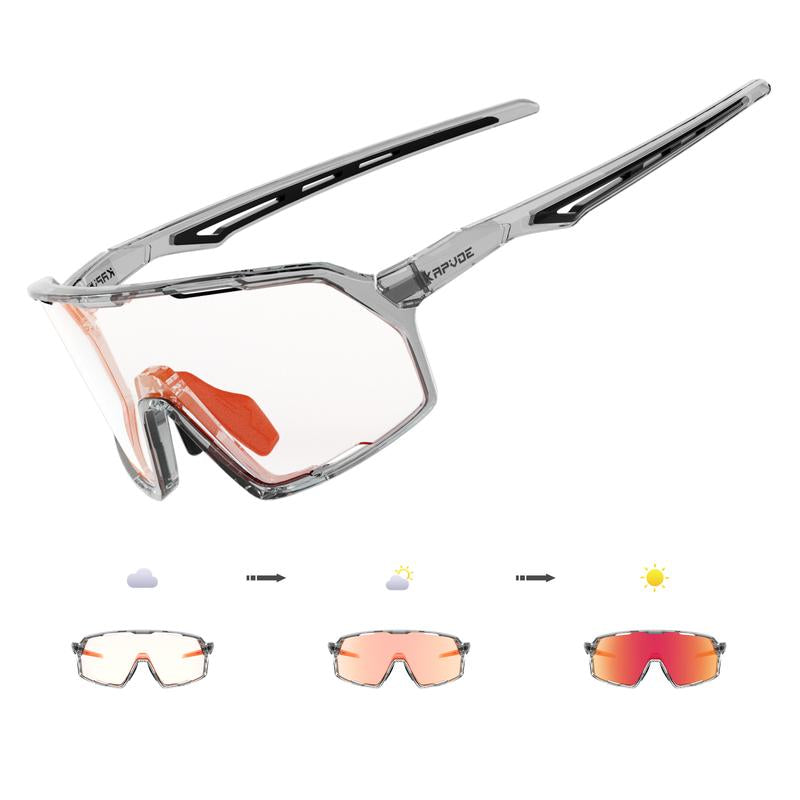 Kapvoe New Photochromic Sunglasses Outdoor Bike Cycling Glasses Men Women MTB Road Bicycle Sports Mountaineering UV400 Goggles