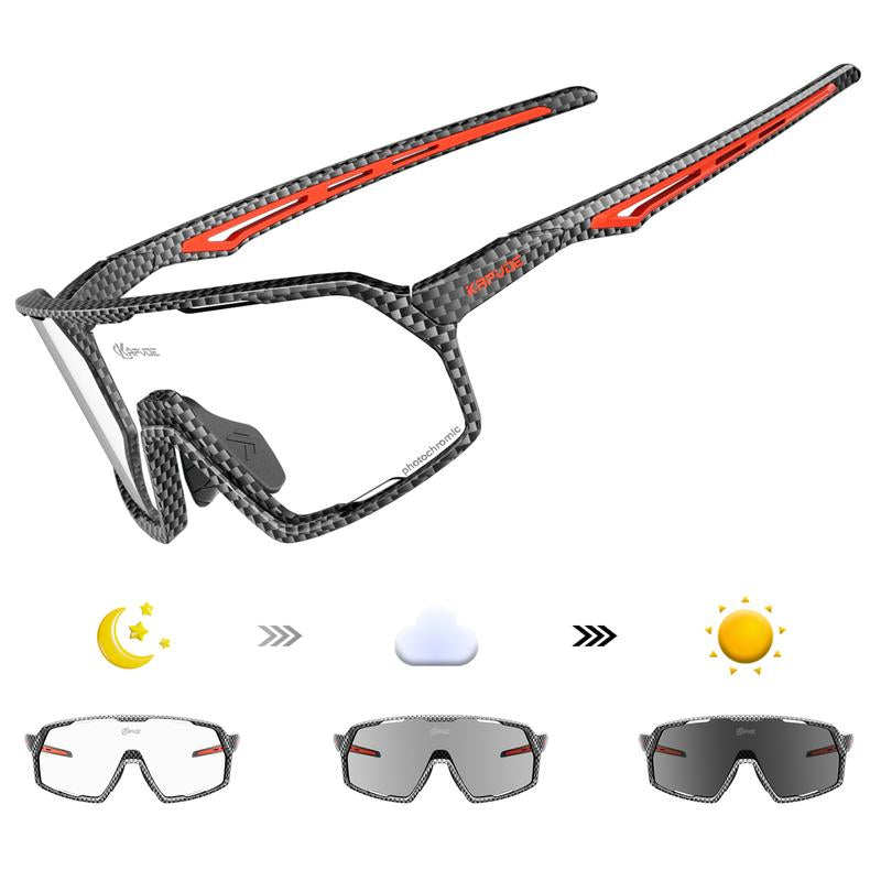 Kapvoe New Photochromic Sunglasses Outdoor Bike Cycling Glasses Men Women MTB Road Bicycle Sports Mountaineering UV400 Goggles