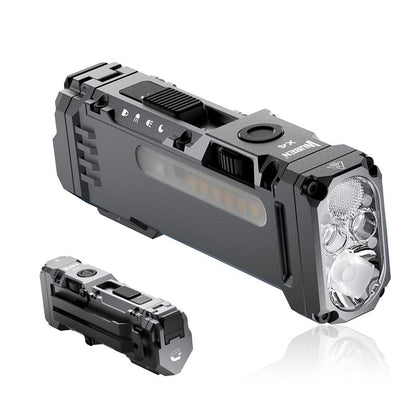 WUBEN X4 1500 Lumens EDC Flat Flashlight, RGB Mood Light & Side Camping Lamp, Instant-On Tail Switch, USB-C Rechargeable, IP68 Waterproof for Camping, Hiking, Night Patrol
