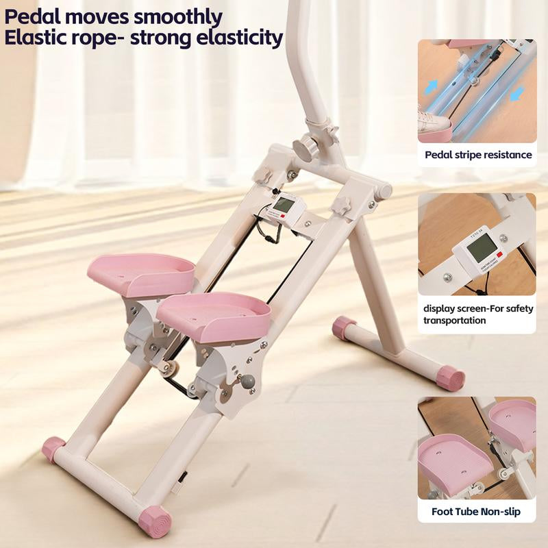 KYOUBY Stair Stepper for Home-Upgrade Vertical Climber Workout Machine for Full-Body Exercise Climber Fitness Equipment with Stable Frame Adjustable Bicycle Handle Stair Climber