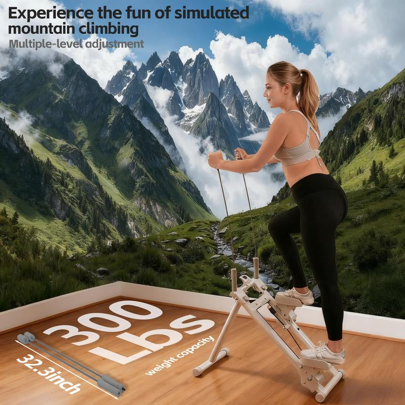KYOUBY Stair Stepper for Home-Upgrade Vertical Climber Workout Machine for Full-Body Exercise Climber Fitness Equipment with Stable Frame Adjustable Bicycle Handle Stair Climber