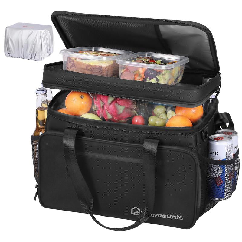 WARMOUNTS Soft Backpack Cooler Insulated Leakproof 36 Cans Collapsible Cooler Ice Chest Bag W/Insulating Cover&Leakproof PVC Bag, Lightweight, Cooler Backpack for Camping, Hiking, Picnic, Beach,Travel